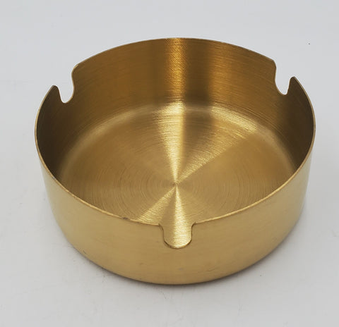 3" S/S ROUND ASHTRAY - GOLD - 500/CS