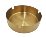 4" S/S ROUND ASHTRAY - GOLD