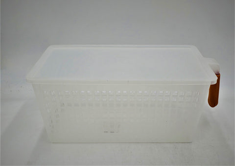 12"X7"X5.5" PLASTIC BASKET W/LID