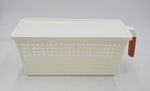 12"x5"x5.5" PLASTIC BASKET W/LID