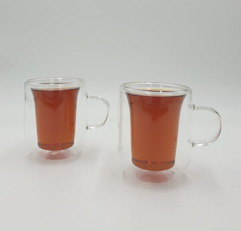 2PC DOUBLE WALL TEA GLASS - 12/CS