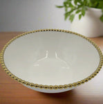 10" BOWL W/GOLD DOTS-ROUND - 16/CS